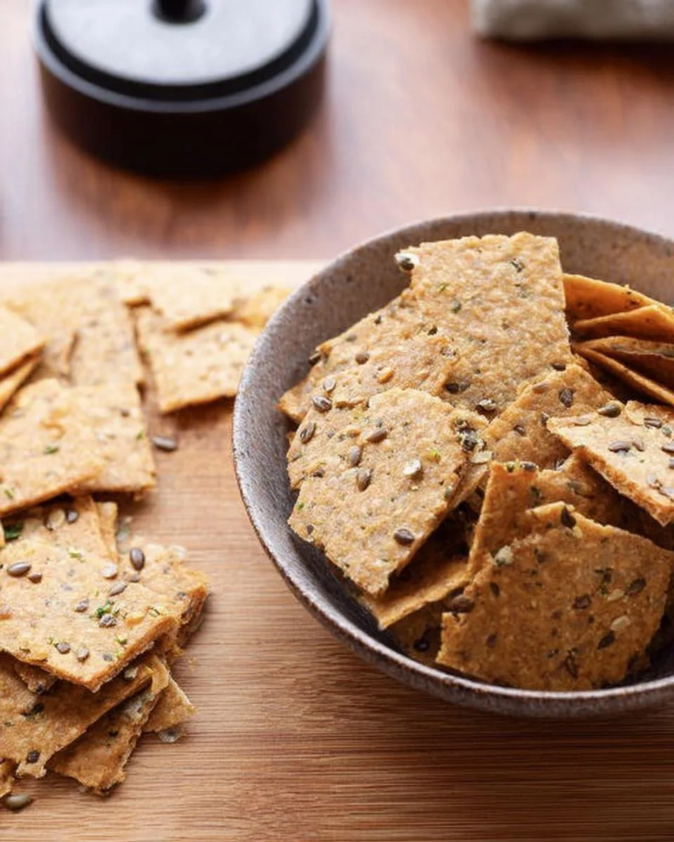 Seeded Sourdough Discard Crackers - detail 3