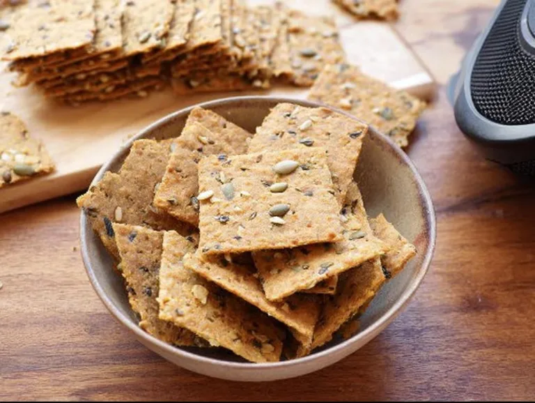 Seeded Sourdough Discard Crackers