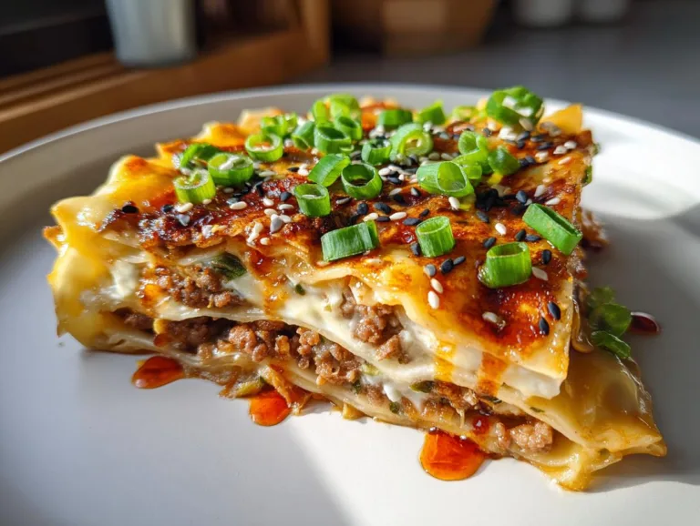 TikTok Viral Dumpling Lasagna