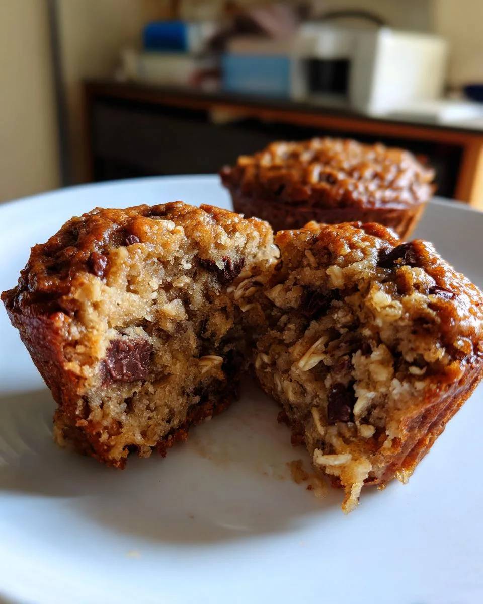 banana oat breakfast muffins - detail 3