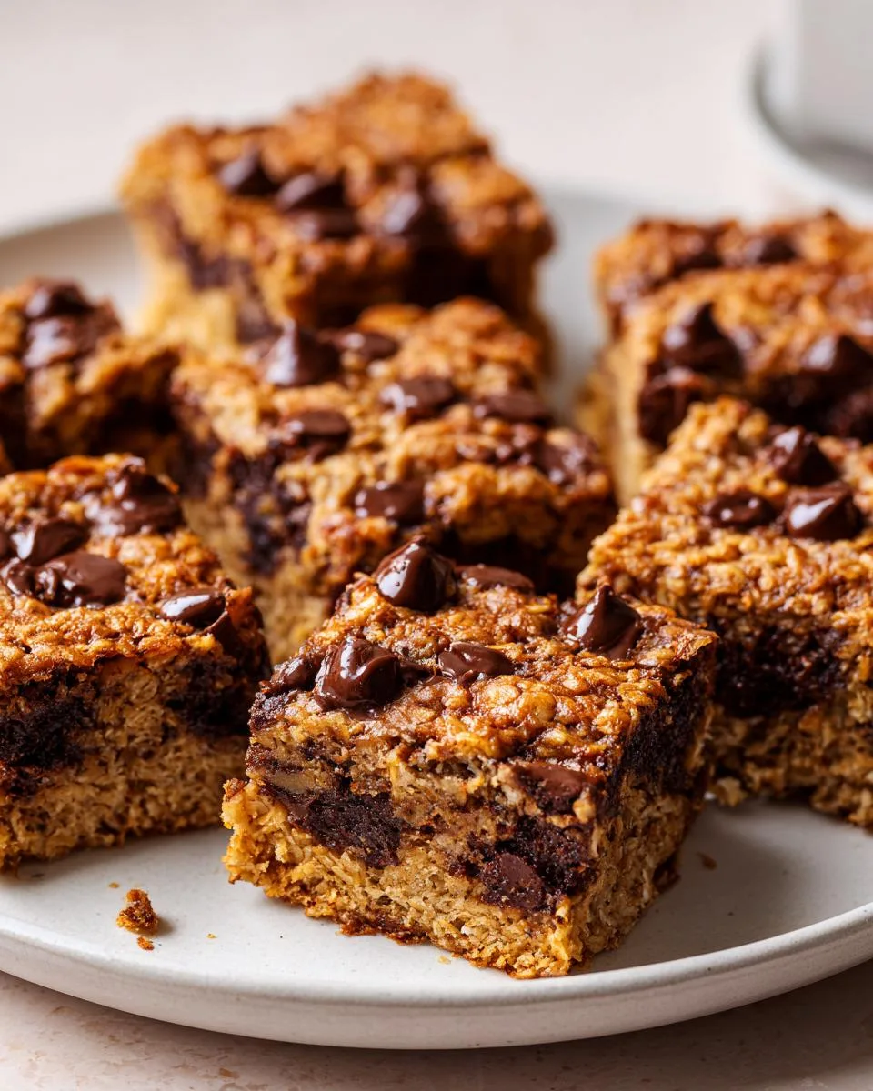 banana oatmeal bars - detail 2