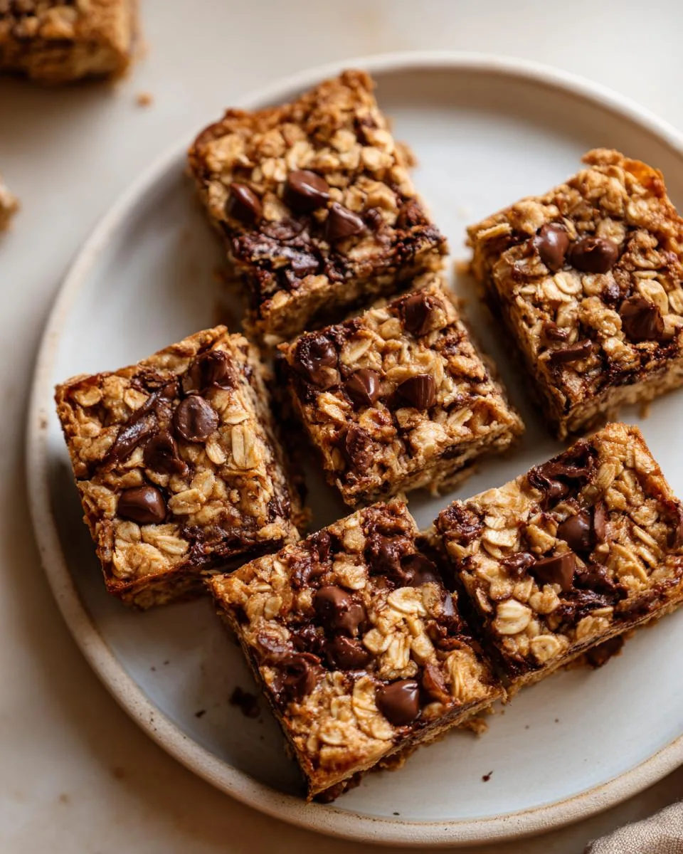 banana oatmeal bars - detail 3