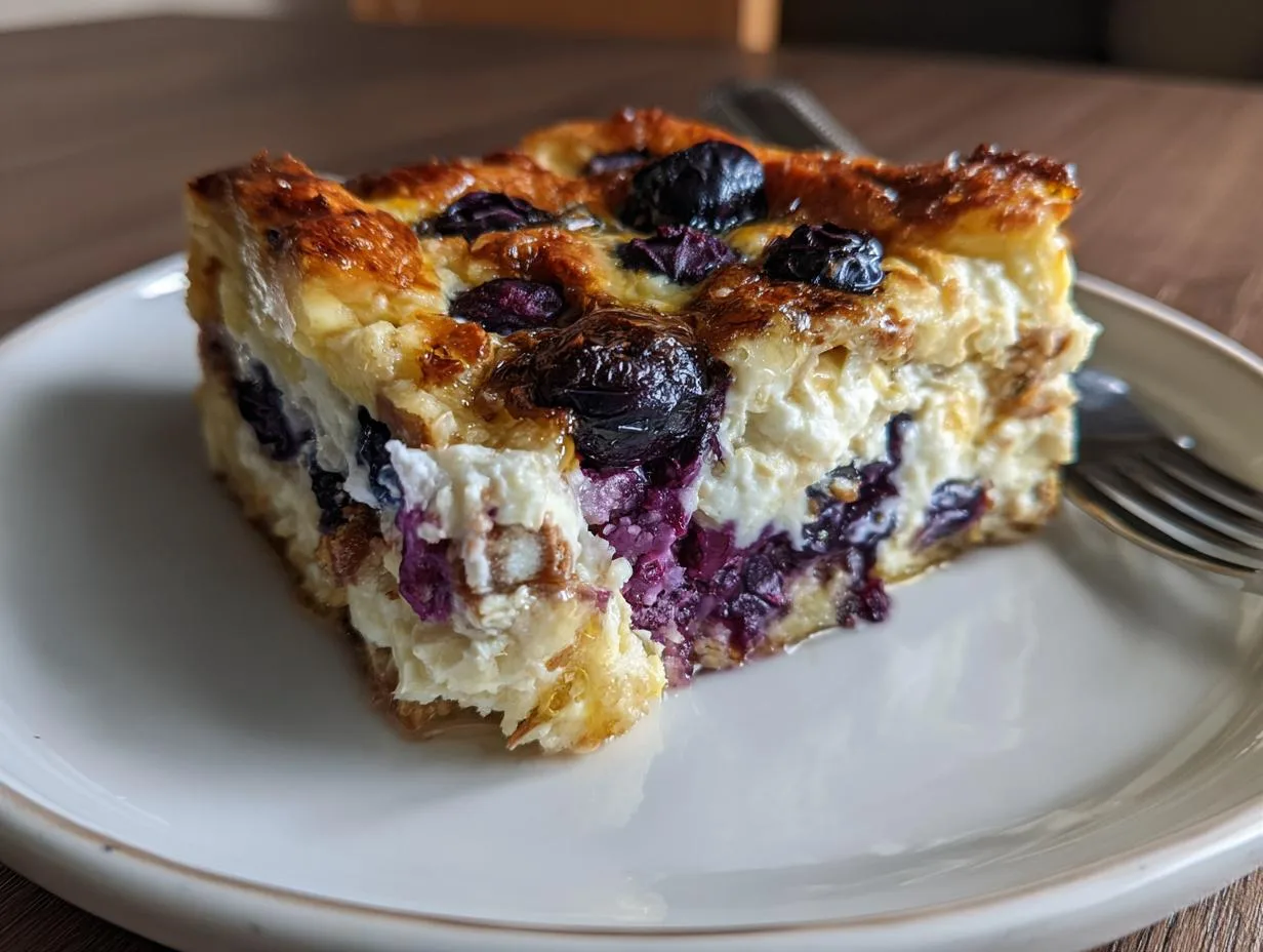 Magical Blueberry Cottage Cheese Breakfast Bake!