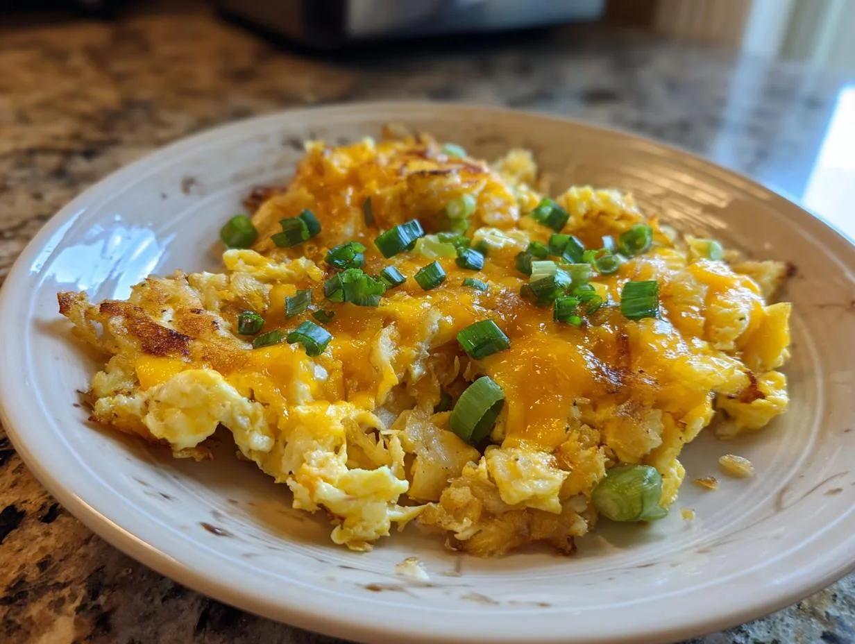 Ultimate Cheesy Potato Egg Scramble for a Hearty Breakfast