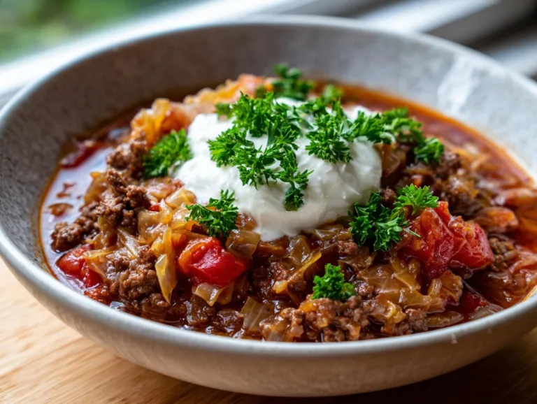 Authentic Polish Stuffed Cabbage Soup