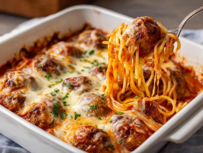 Baked Spaghetti Meatballs