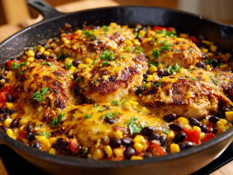 Cheesy Cowboy Chicken with Beans