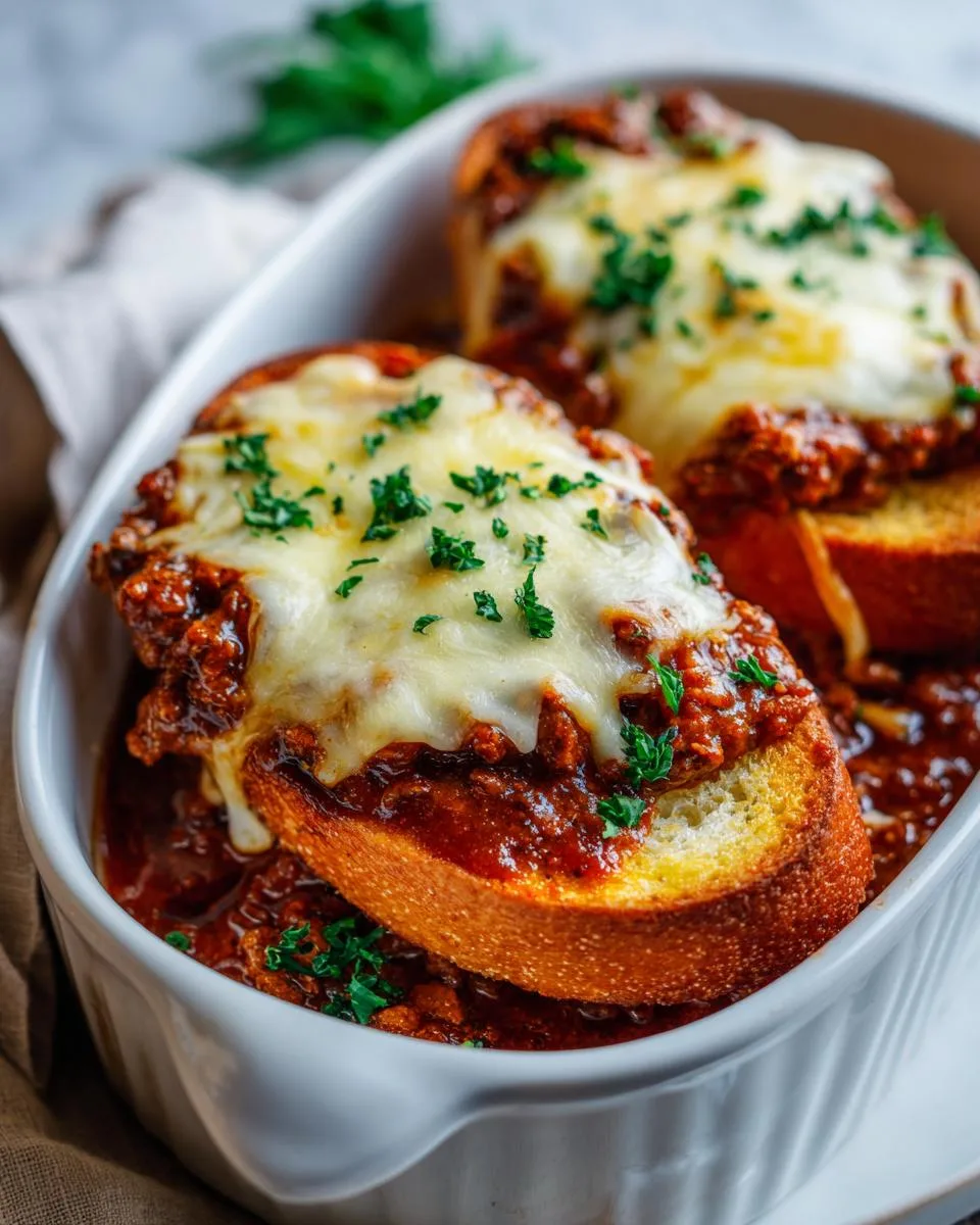 Cheesy Garlic Bread Sloppy Joes - detail 2