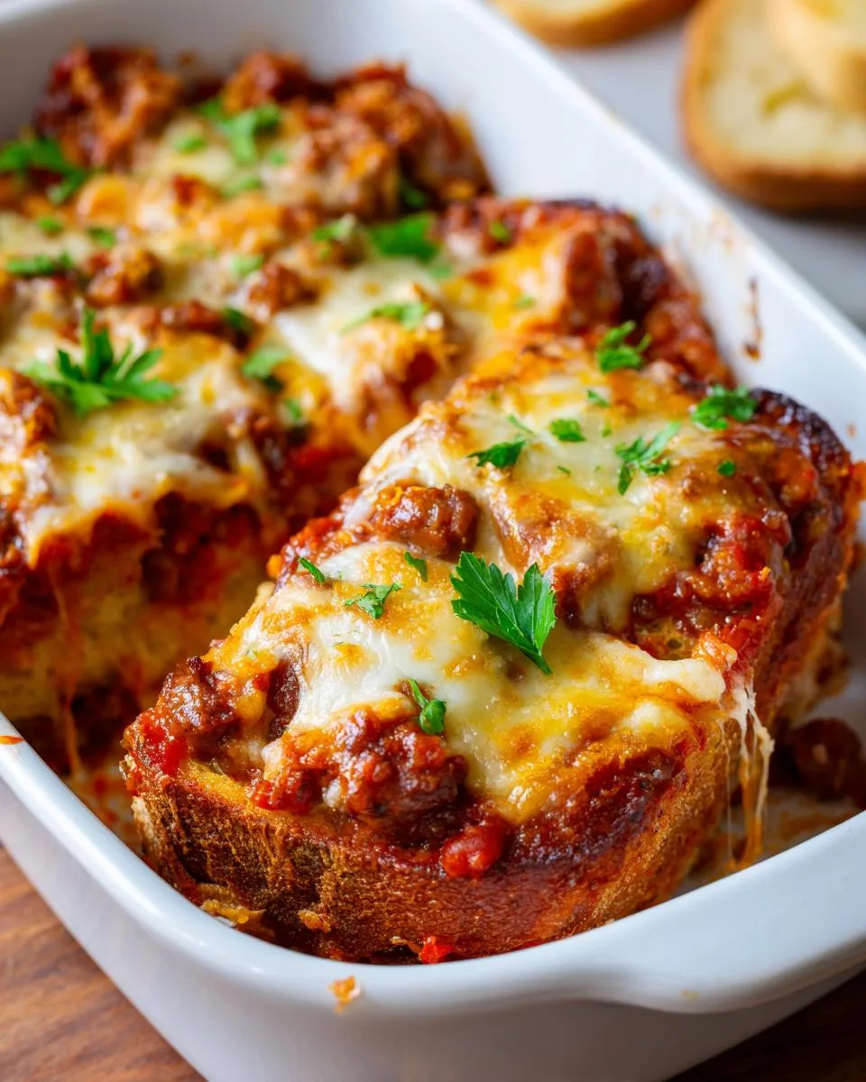 Cheesy Garlic Bread Sloppy Joes - detail 3