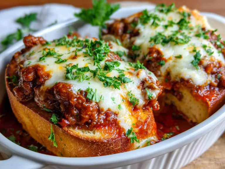 Cheesy Garlic Bread Sloppy Joes