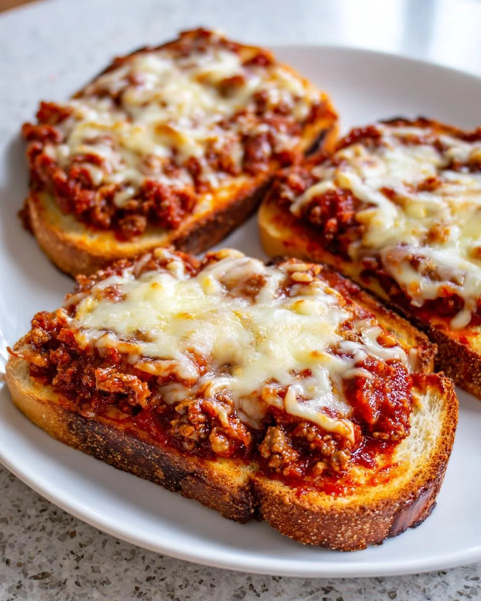 Cheesy Sloppy Joe Toasts - detail 2