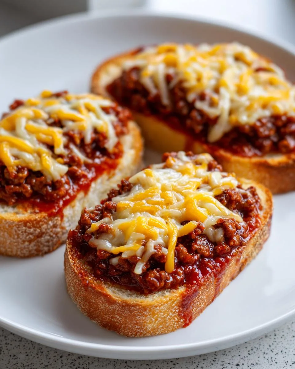 Cheesy Sloppy Joe Toasts - detail 3