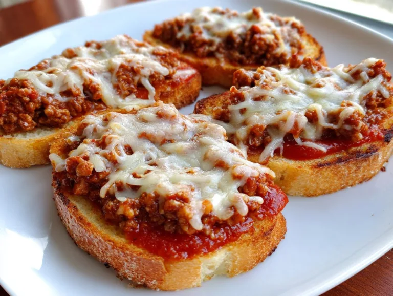 Cheesy Sloppy Joe Toasts
