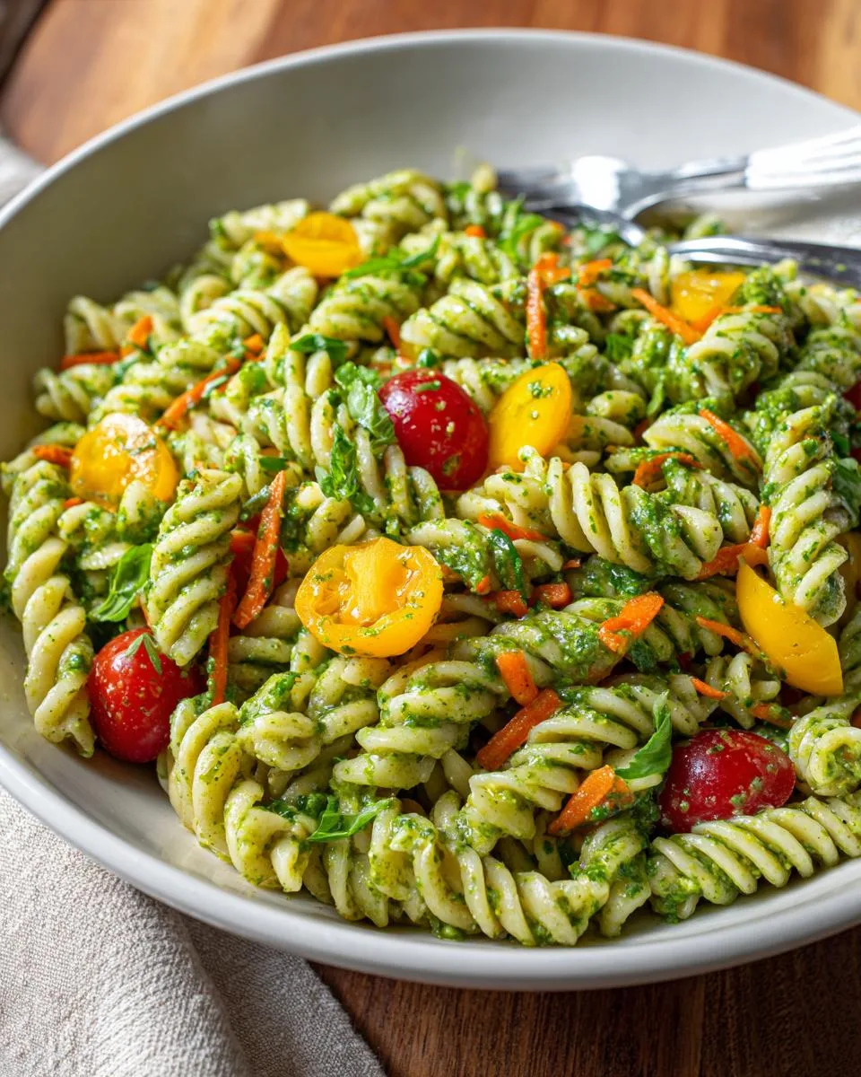 Cottage Cheese Pesto Pasta Salad - detail 2