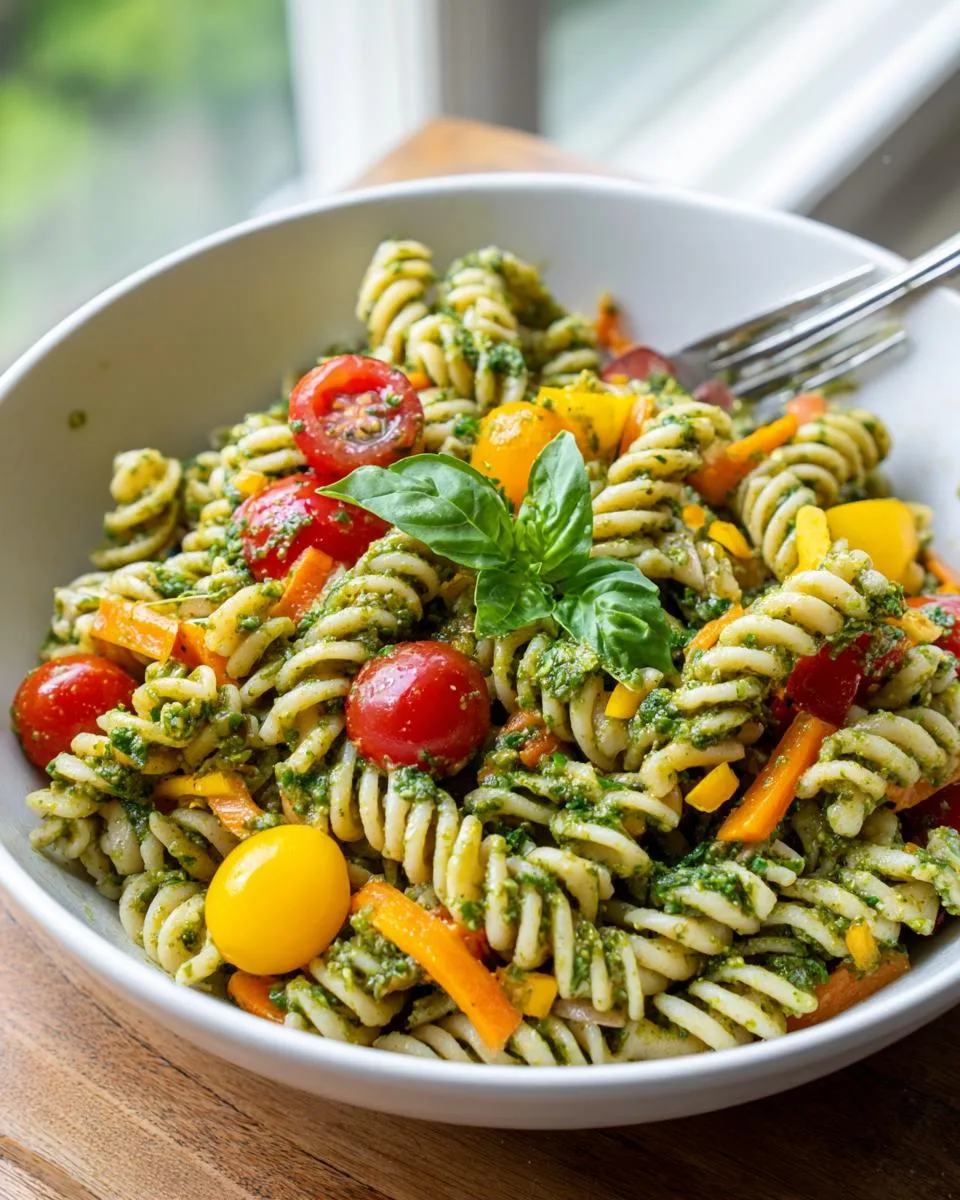 Cottage Cheese Pesto Pasta Salad - detail 3