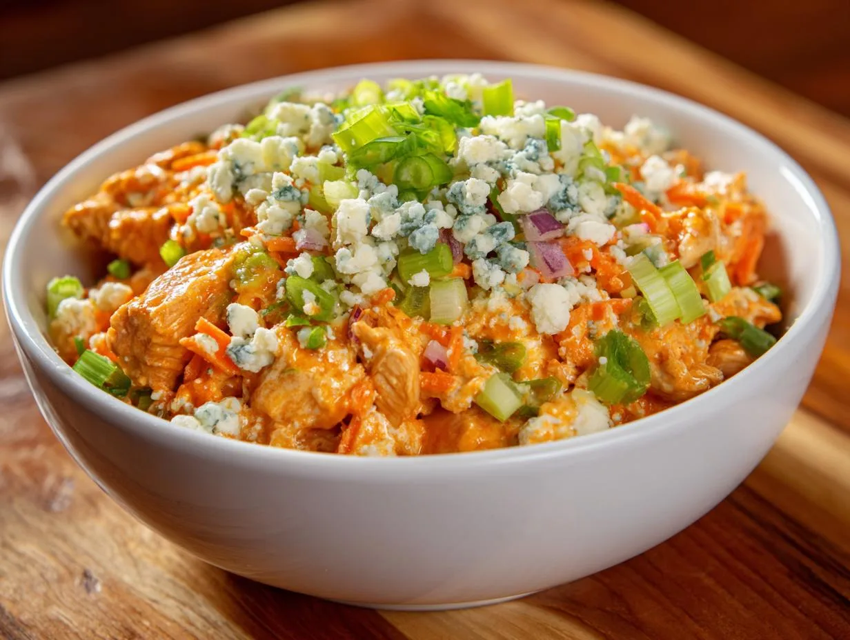 15-Minute Creamy Buffalo Chicken Salad Bowl You’ll Crave