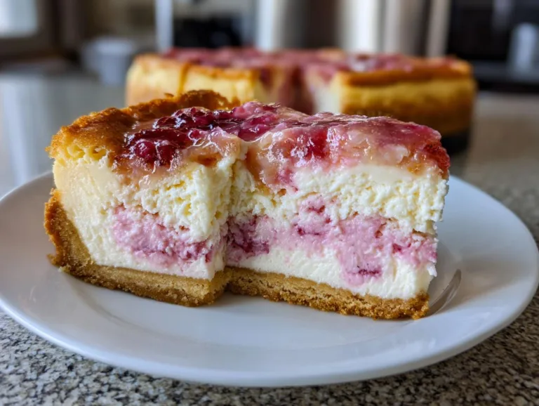 Creamy Rhubarb Cheesecake Dessert