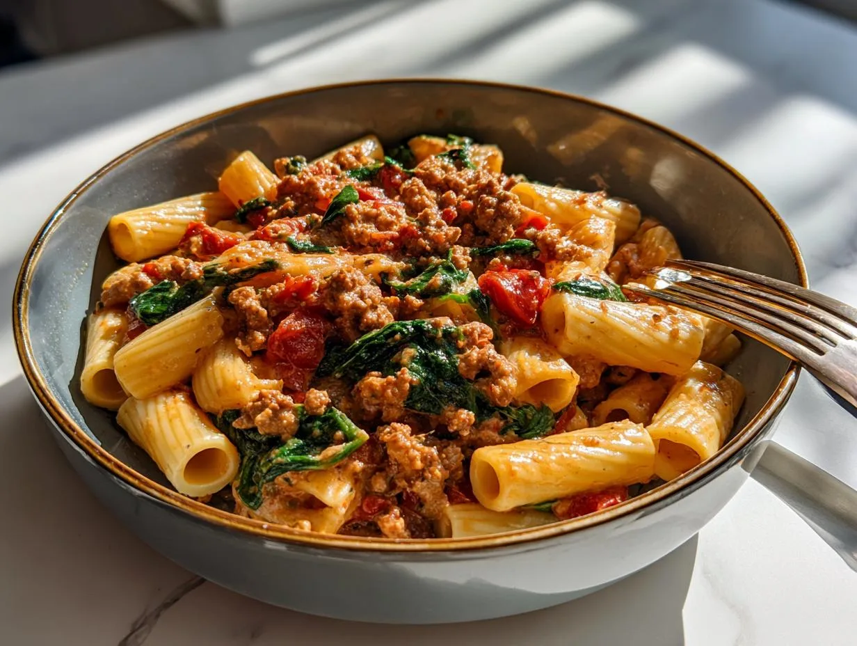 Creamy Sausage Rigatoni: Irresistible 1-Pan Family Favorite