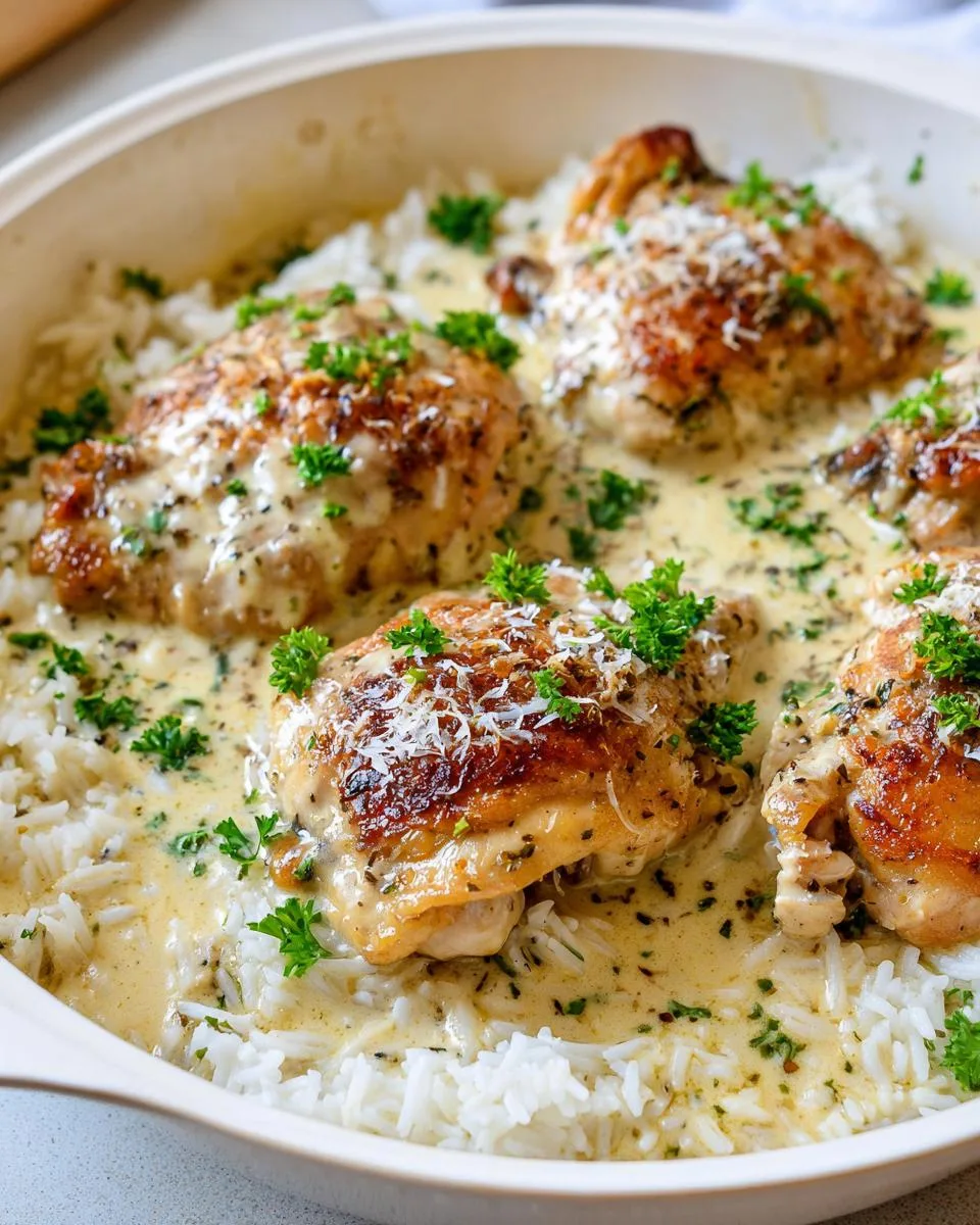 Creamy Smothered Chicken and Rice - detail 3