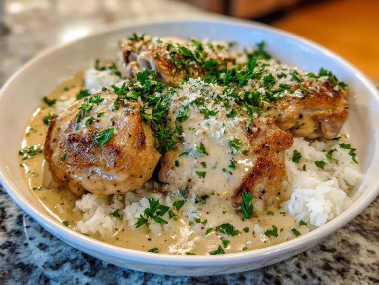 Creamy Smothered Chicken and Rice