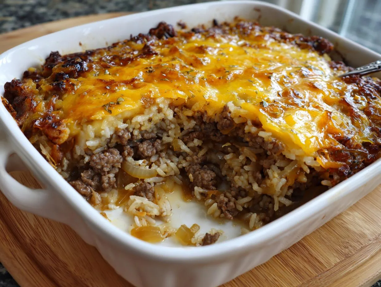 French Onion Ground Beef Rice Recipe – Irresistible Comfort!