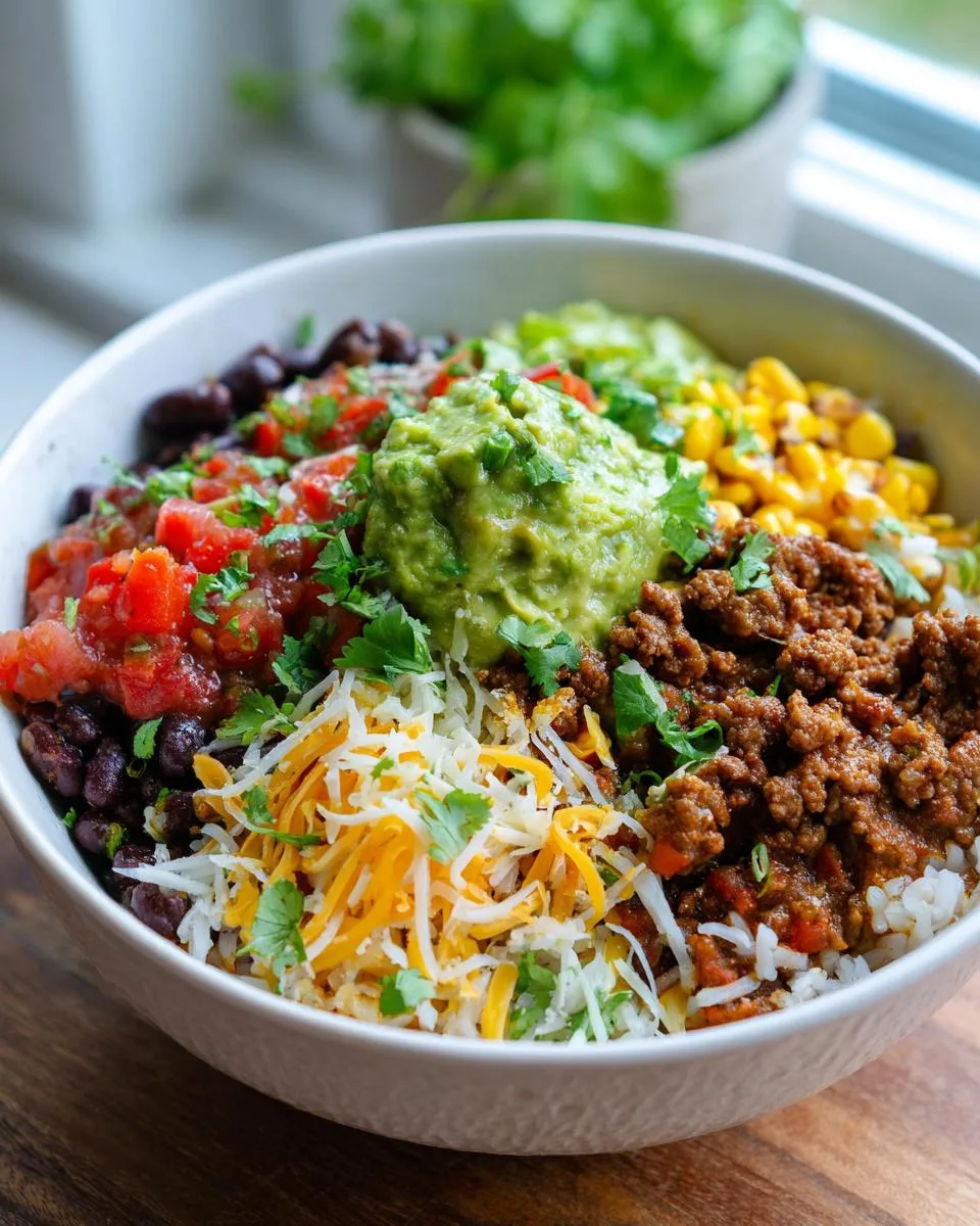 Ground Beef Burrito Bowls - detail 1