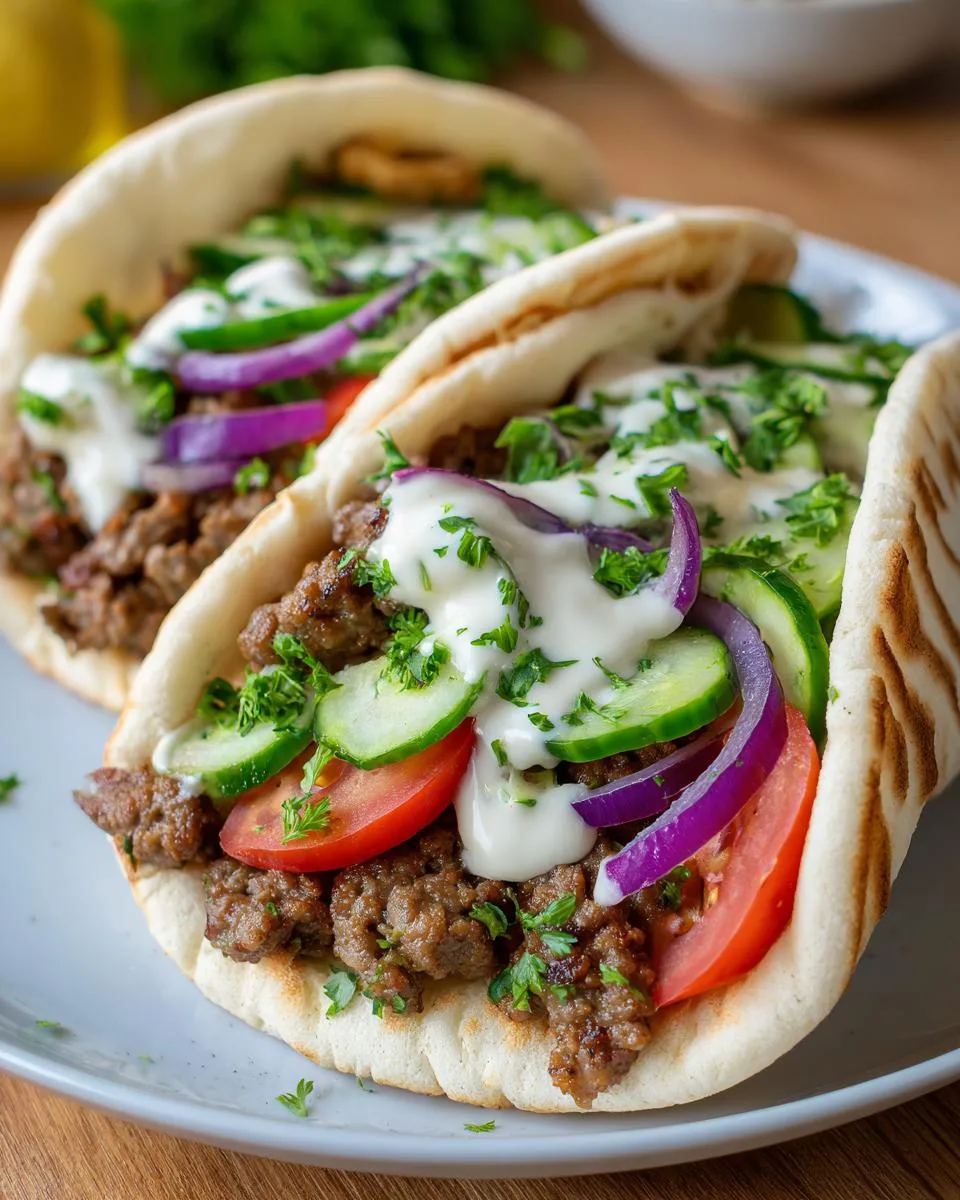 Ground Beef Pita Sandwiches - detail 3