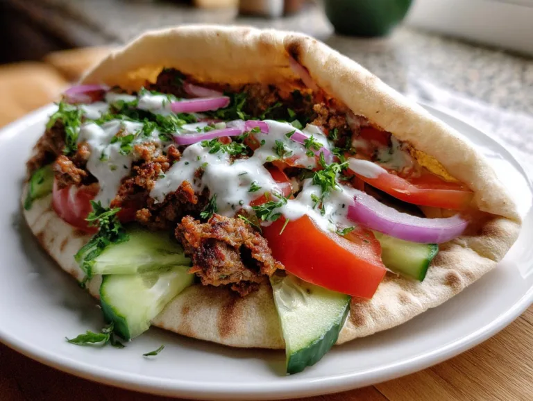 Ground Beef Pita Sandwiches