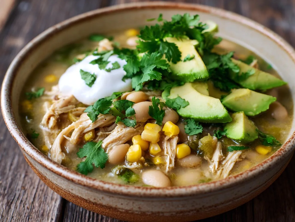 3-Ingredient Homemade Crockpot White Chicken Chili Delight