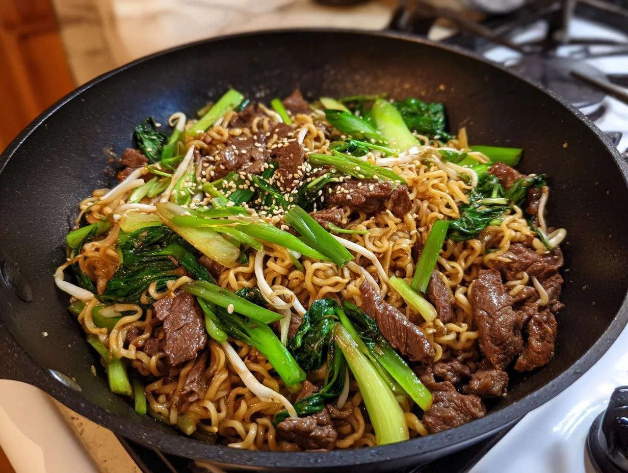 25-Minute One Pan Beef Ramen Noodles That Wow