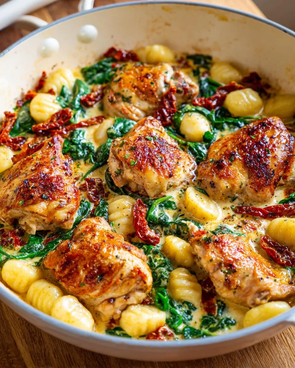One-Pan Creamy Chicken & Sun-Dried Tomato Gnocchi - detail 1