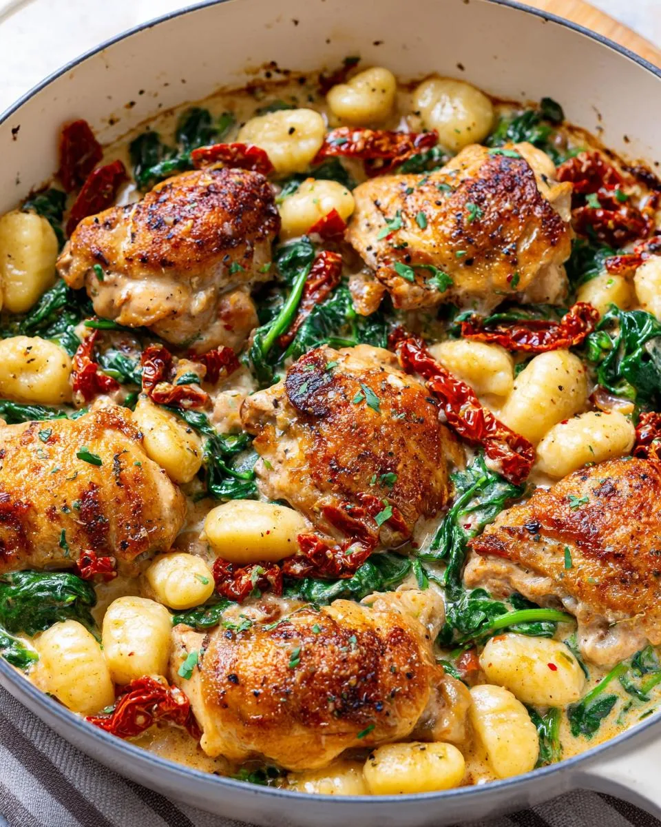 One-Pan Creamy Chicken & Sun-Dried Tomato Gnocchi - detail 2