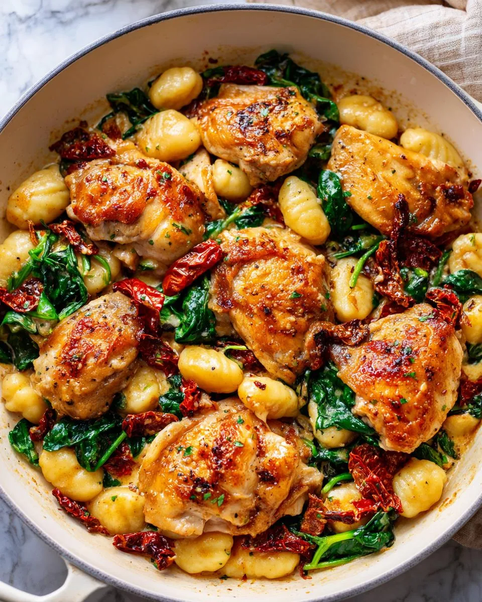 One-Pan Creamy Chicken & Sun-Dried Tomato Gnocchi - detail 3