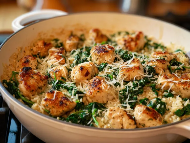 One-Pan Creamy Garlic Chicken and Rice