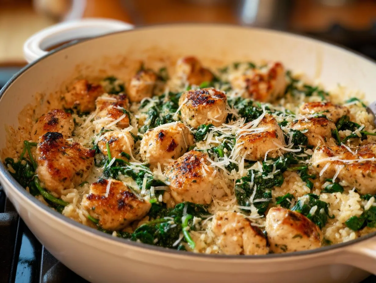 One-Pan Creamy Garlic Chicken and Rice – Insanely Magic!