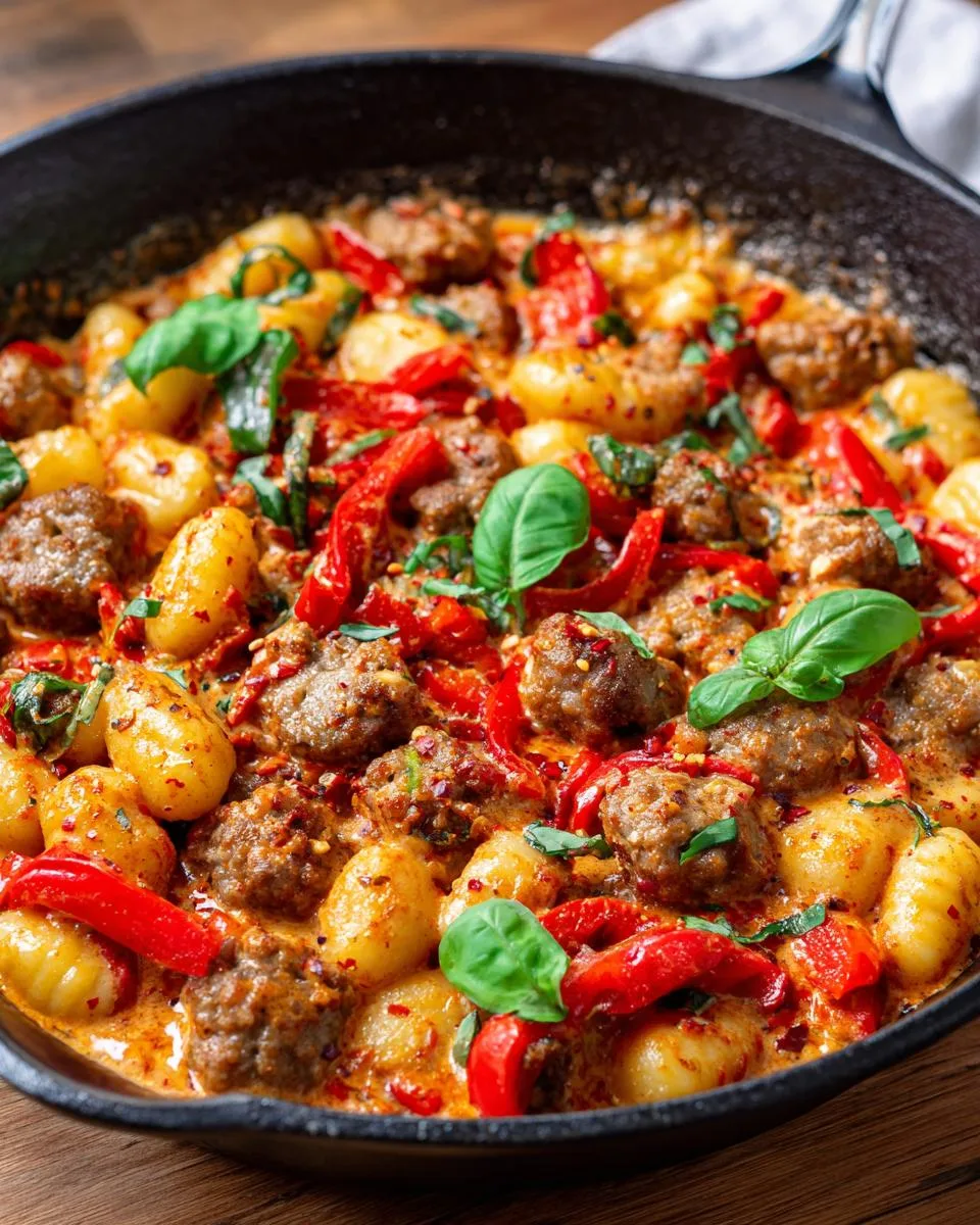 One-Pan Sausage, Peppers, and Gnocchi Skillet - detail 2