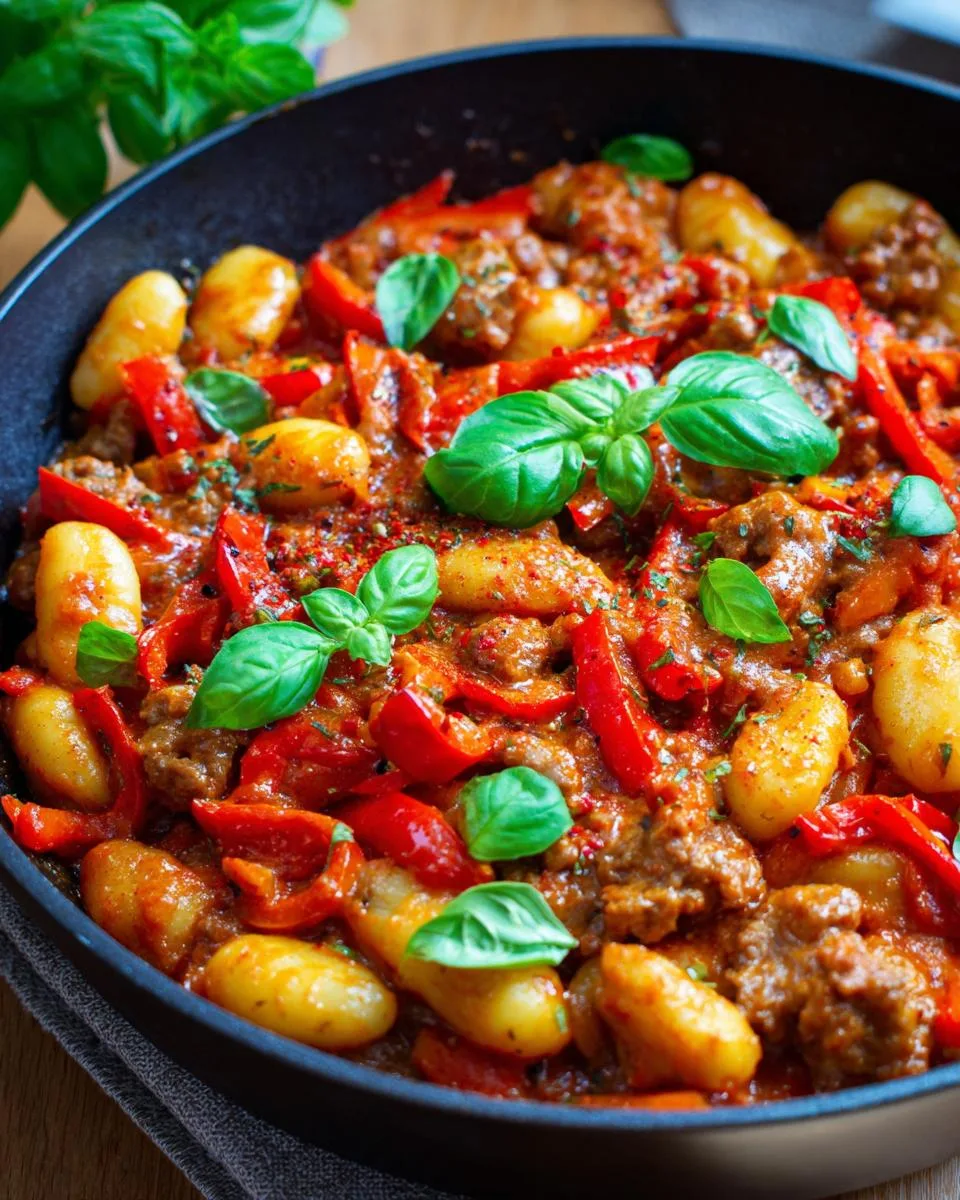 One-Pan Sausage, Peppers, and Gnocchi Skillet - detail 3