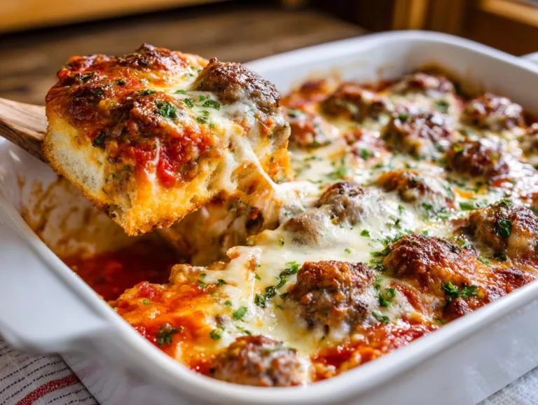 Oven Baked Meatball Sub Casserole