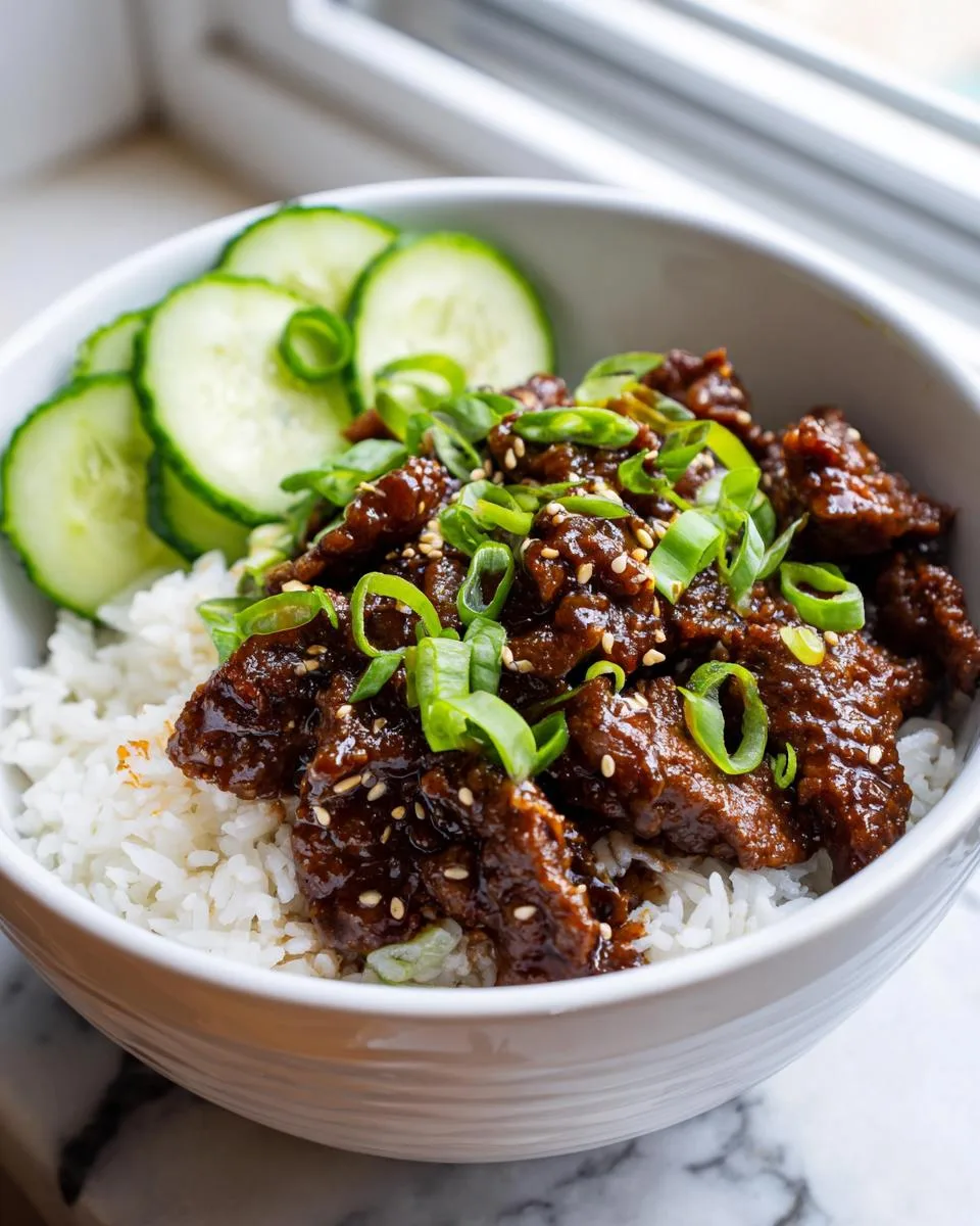 Quick Korean Ground Beef Bowls - detail 3