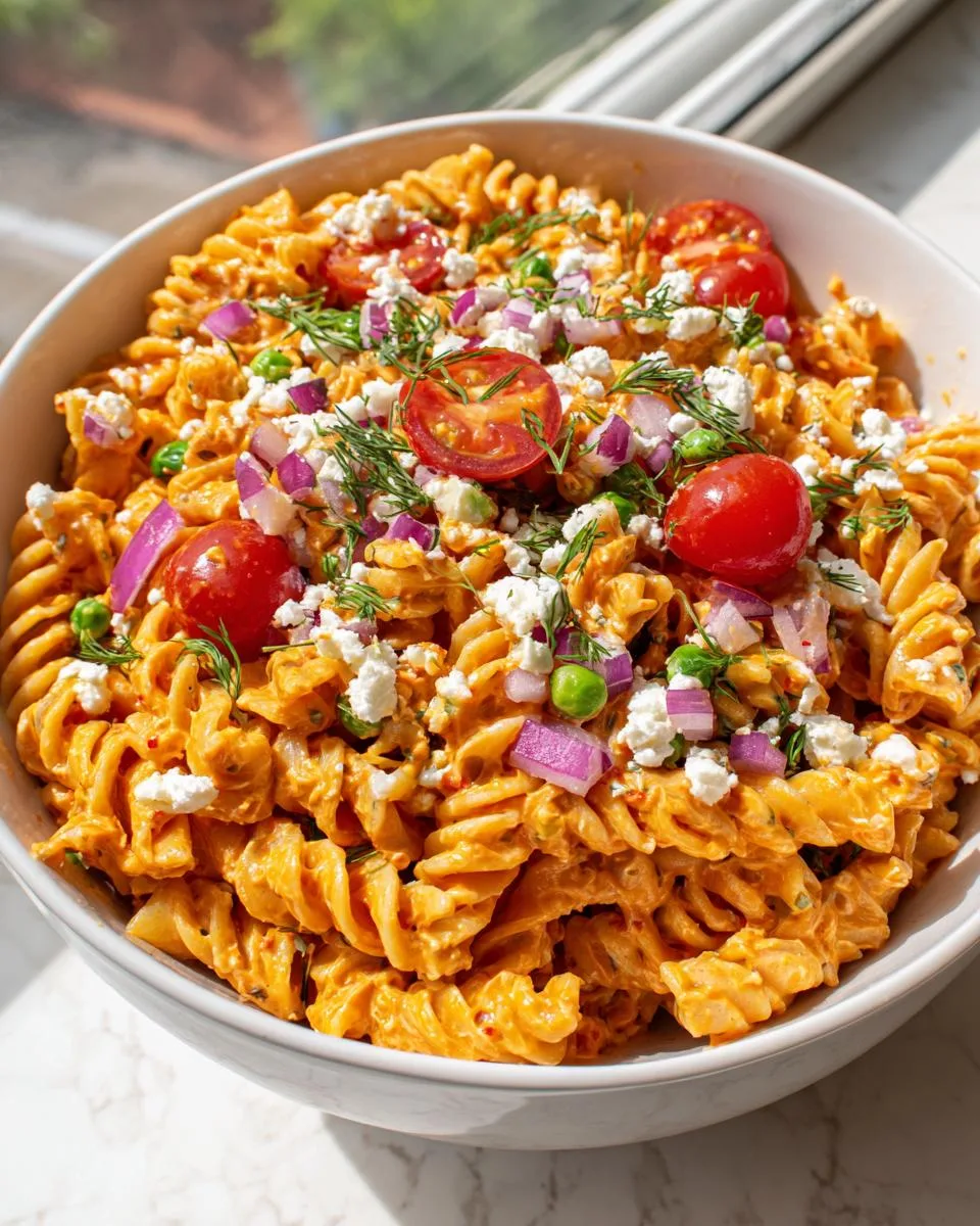 Roasted Pepper Cottage Cheese Pasta - detail 1