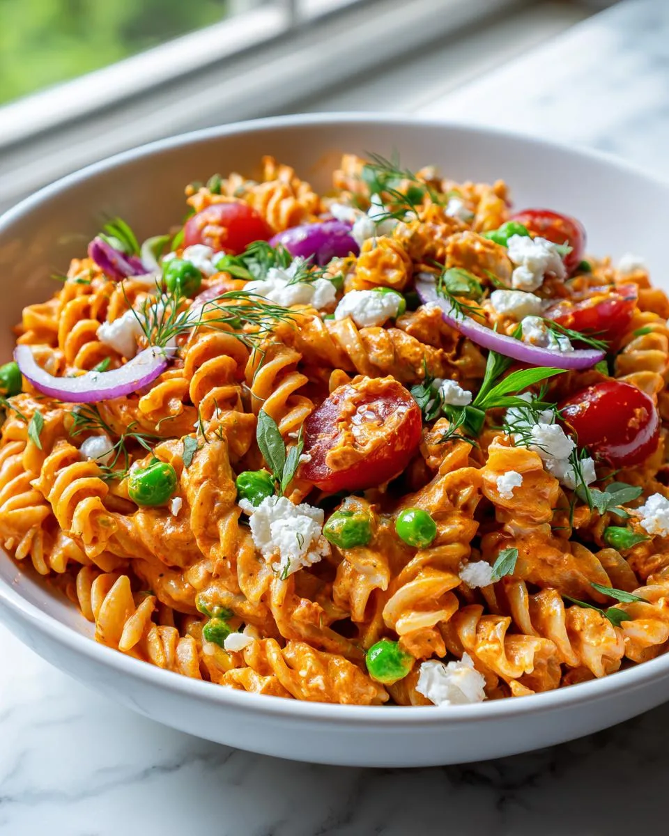 Roasted Pepper Cottage Cheese Pasta - detail 3
