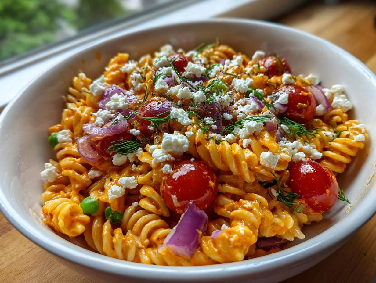 30-Minute Roasted Pepper Cottage Cheese Pasta You’ll Crave