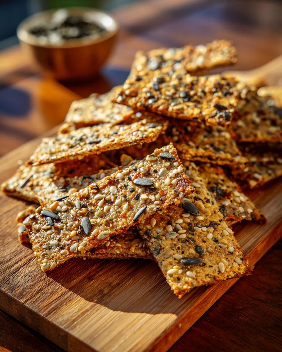 Seeded Sourdough Crackers - detail 3