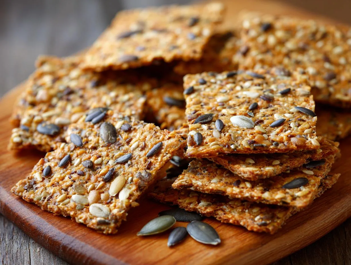Crispy Seeded Sourdough Crackers – Addictive Goodness
