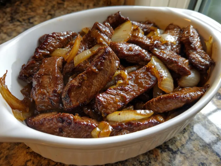 Sizzling Chinese Pepper Steak Onions