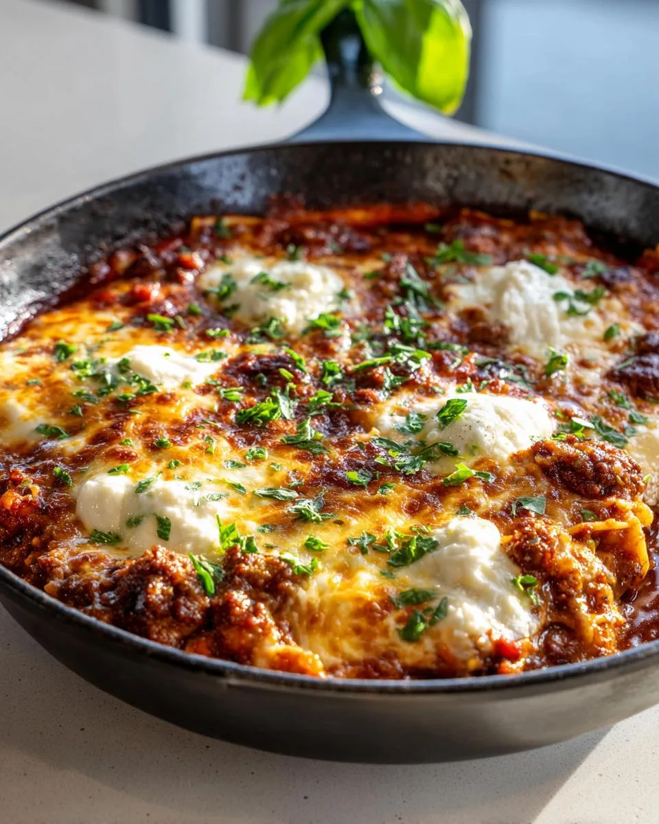Skillet Lasagna with Sausage, Beef, and Ricotta - detail 3