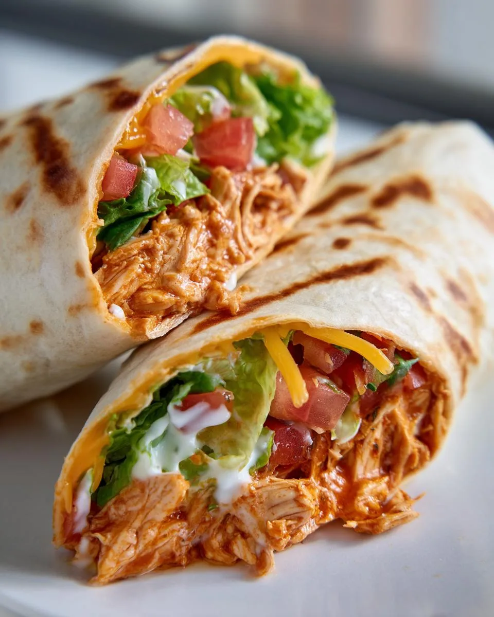 Slow Cooker Buffalo Chicken Wraps - detail 3