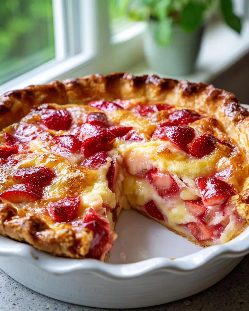Strawberry Rhubarb Custard Pie Recipe - detail 3