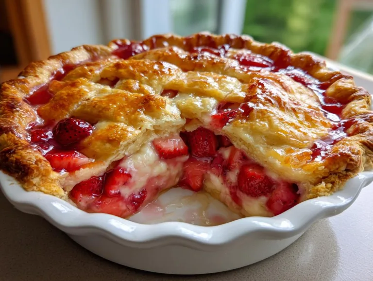 Strawberry Rhubarb Custard Pie Recipe