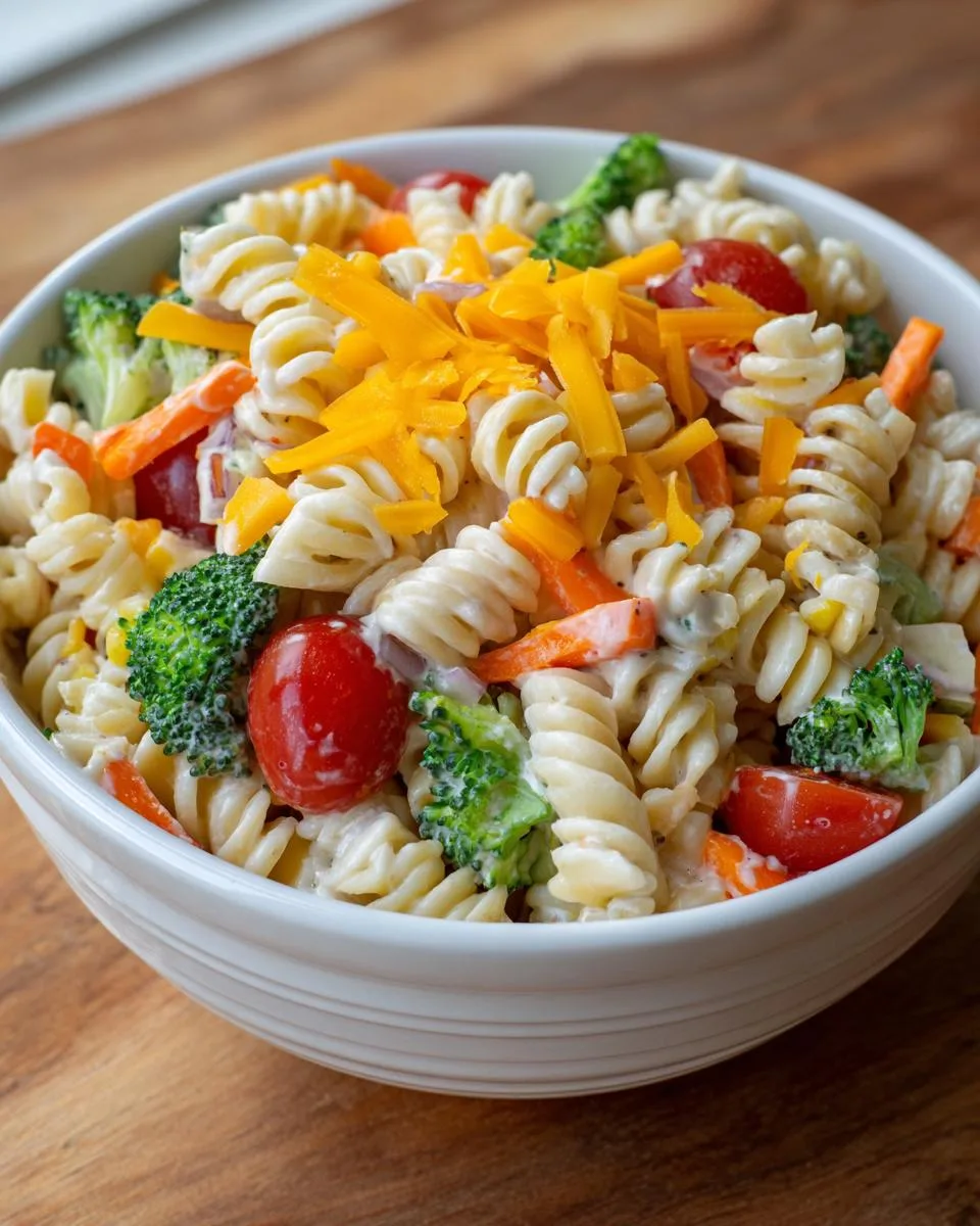 Veggie Cottage Cheese Pasta Salad - detail 2
